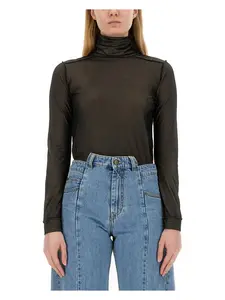 Maison Margiela Women's Turtleneck Bodysuit in Black