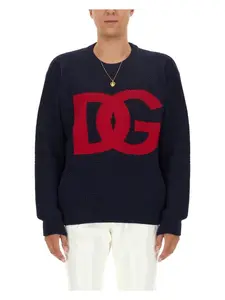 Dolce & Gabbana Men's Jersey With Logo in Black