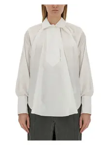 Patou Women's Cotton Blouse Shirt in White