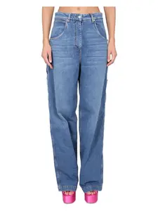 Etro Women's Cargo Jeans in Blue