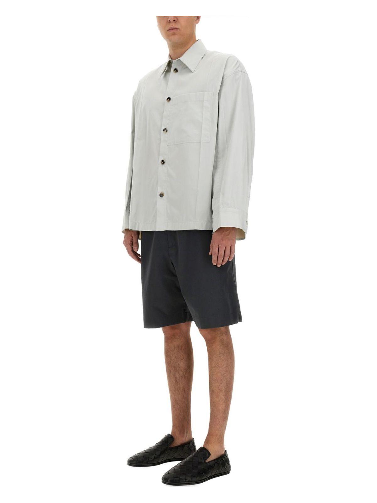 Bottega Veneta Men's Cotton Shorts in Grey
