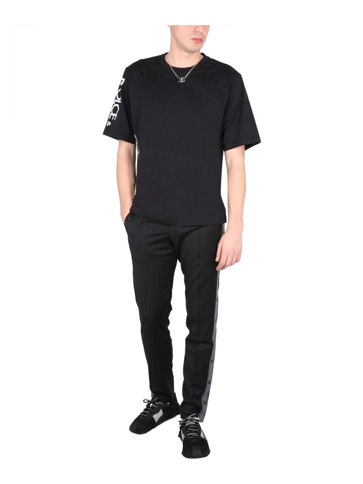 Dolce & Gabbana Men's Stretch Wool Pants in Black