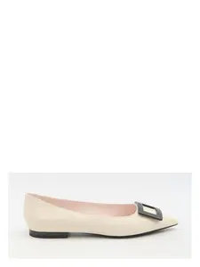 Roger Vivier Women's Gommettine Ballerina Flats in White