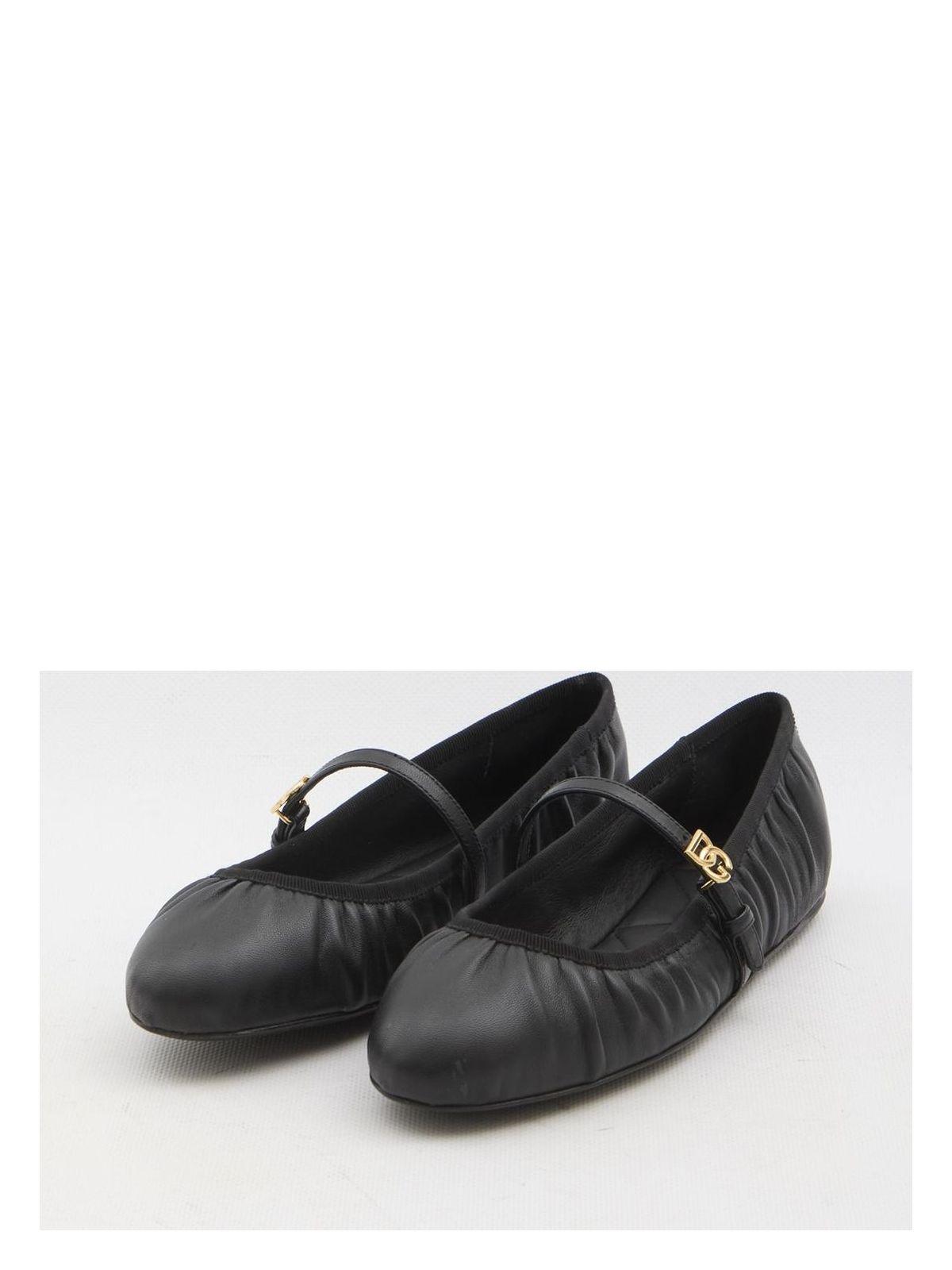 Dolce & Gabbana Women's Leather Ballet Flats and Nappa Ballerinas in Black