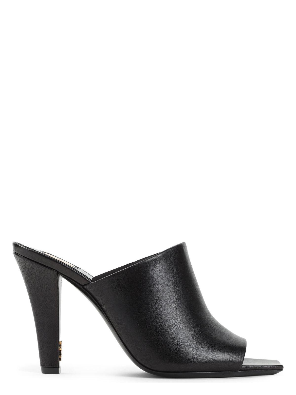 Saint Laurent Women's Calf Leather Sandals, Leather Mule Jill, and Jill 95 Mule in Black