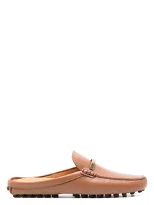 Tod's Women's Leather Rubber Slippers Sandal in Brown