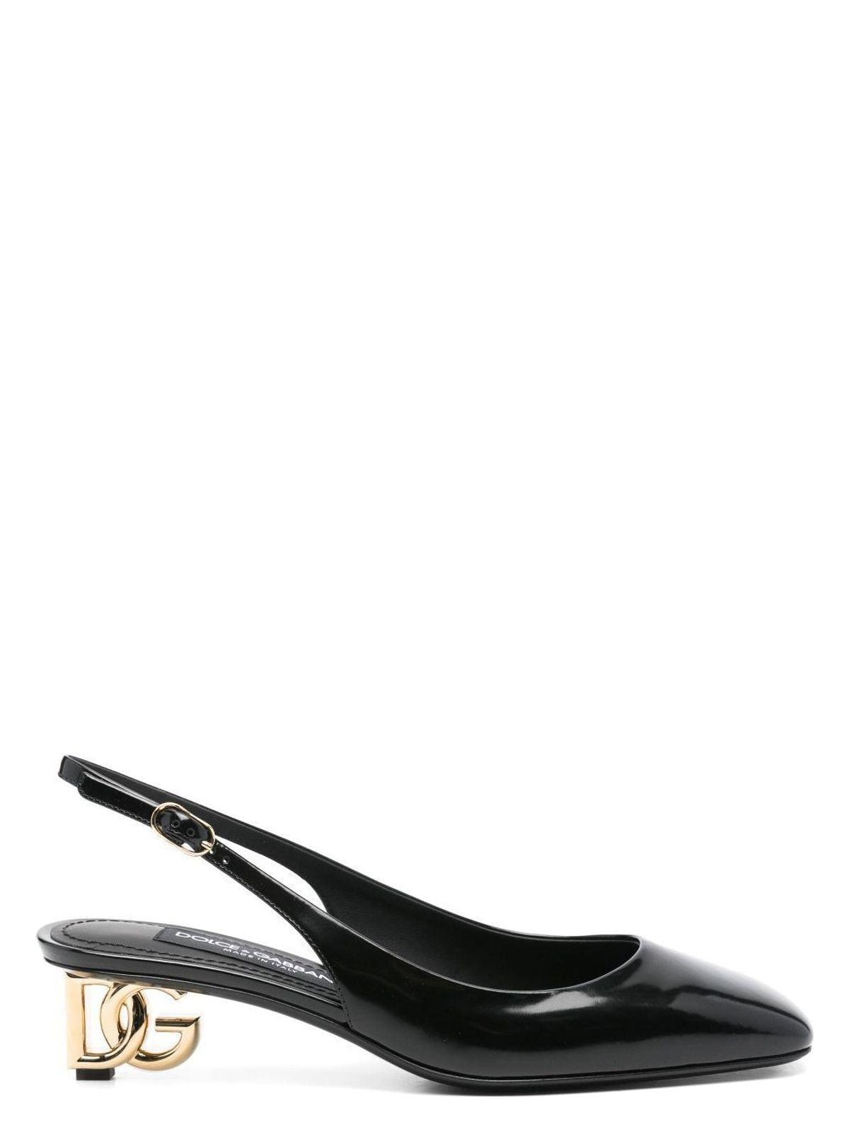 Dolce & Gabbana Women's Patent Leather Slingback Pumps in Black