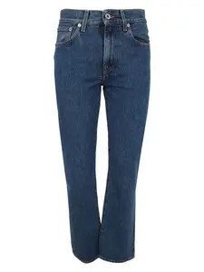 Jw Anderson Women's Straight Leg Jeans in Blue