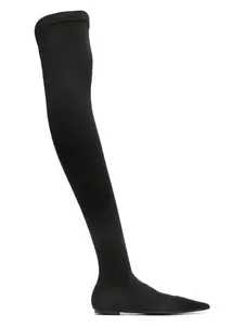 Dolce & Gabbana Women's Stretch Jersey Cuissard Boot in Black