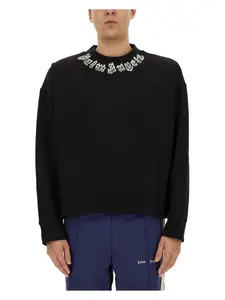 Palm Angels Men's Sweatshirt With Logo in Black