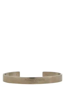 Maison Margiela Rigid Logo Bracelet in Silver