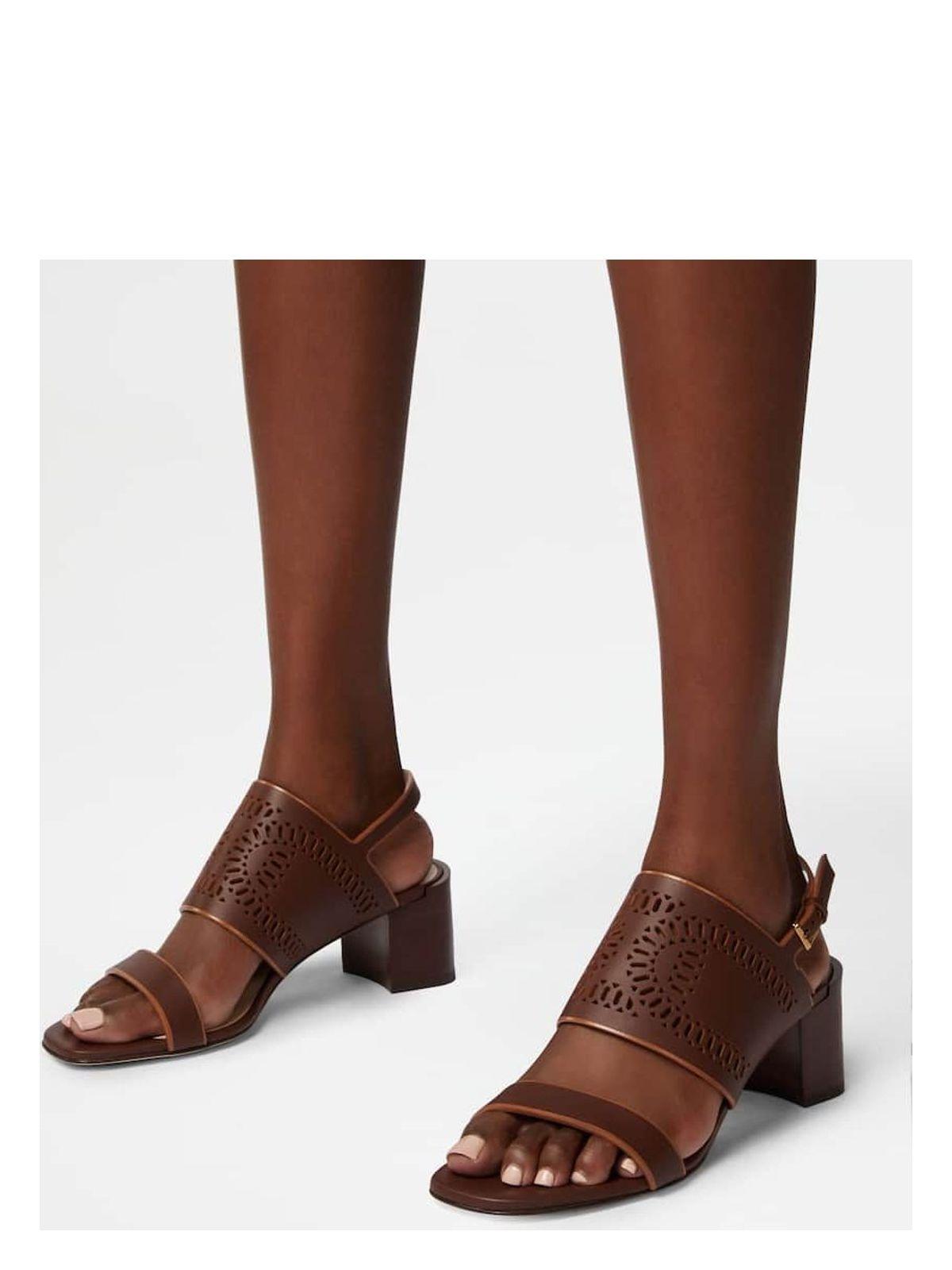 Tod's Women's Heeled Sandals in Brown Leather