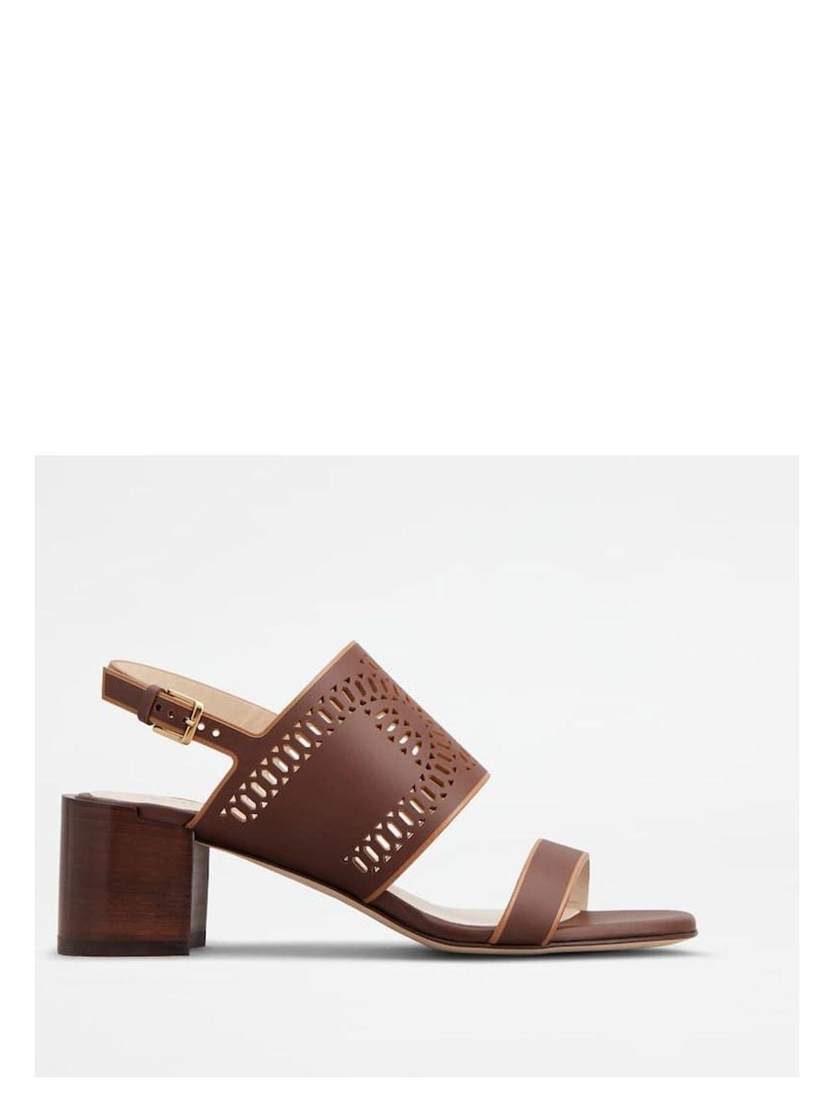 Tod's Women's Heeled Sandals in Brown Leather