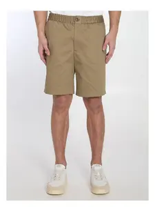 Ami Paris Men's Cotton Bermuda Shorts in Green