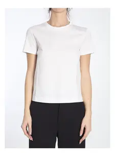 Max Mara Women's Embroidered Logo T-Shirt in White