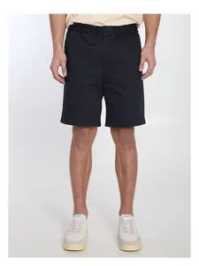 Ami Paris Men's Cotton Bermuda Shorts in Blue