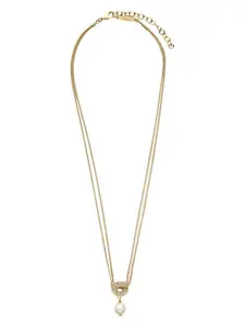 Ferragamo Women's Gancini Pendant Necklace in Metallic