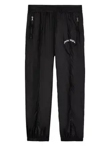 Palm Angels Men's Curved Logo Track Pants in Blackgrey