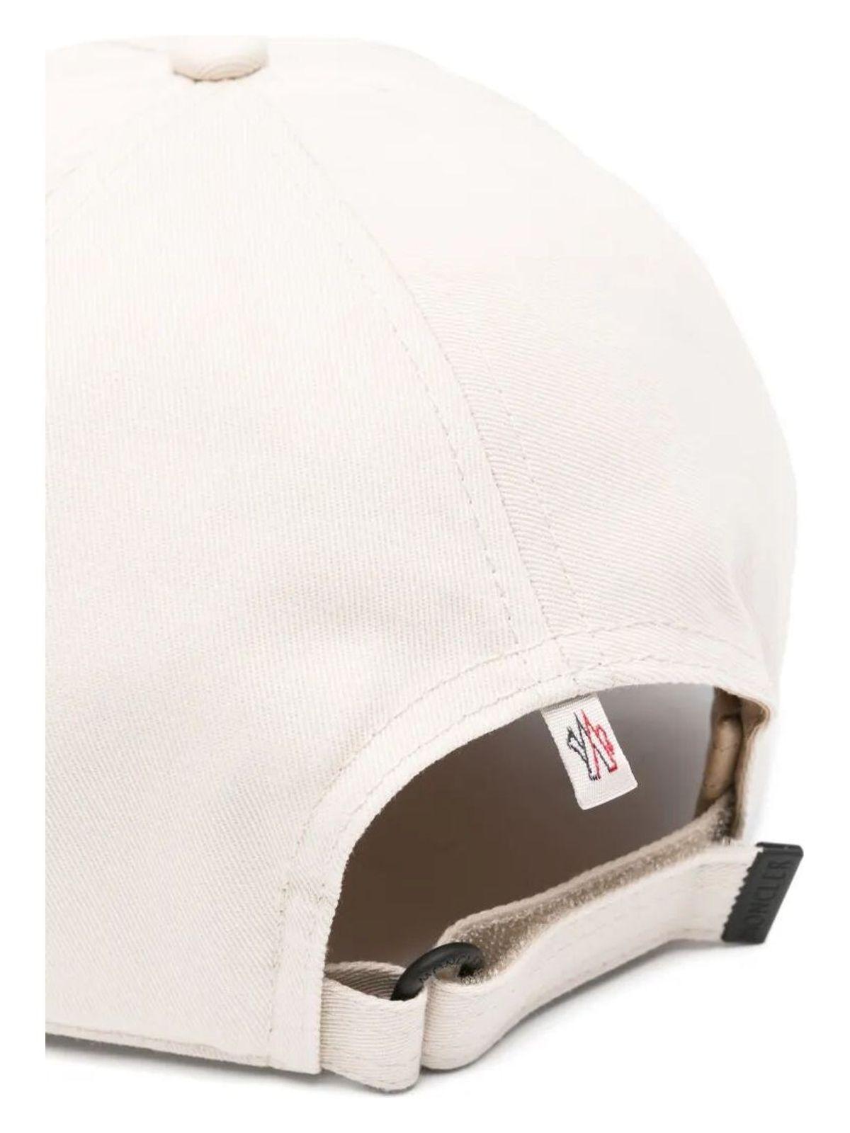 Moncler Grenoble Women's Cotton Baseball Cap in Beige and White