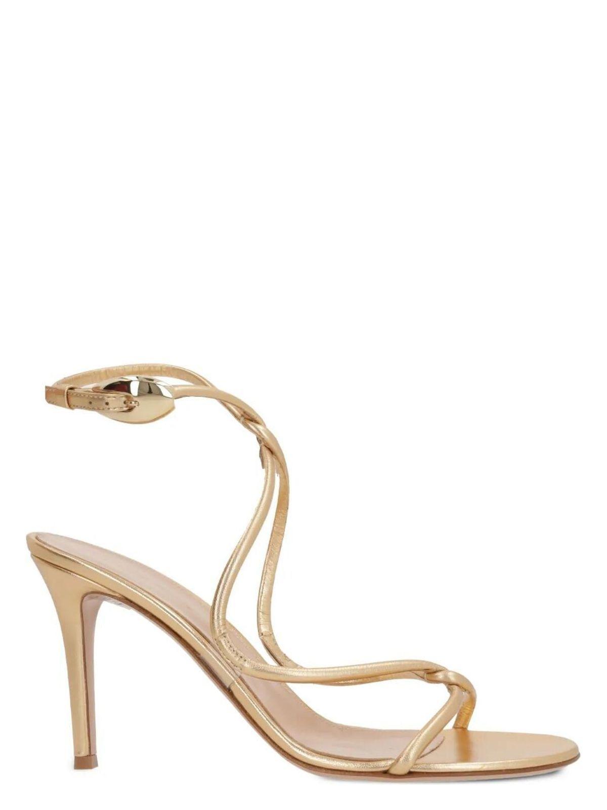 Gianvito Rossi Women's Black Mamba 85 Sandals in Metallic
