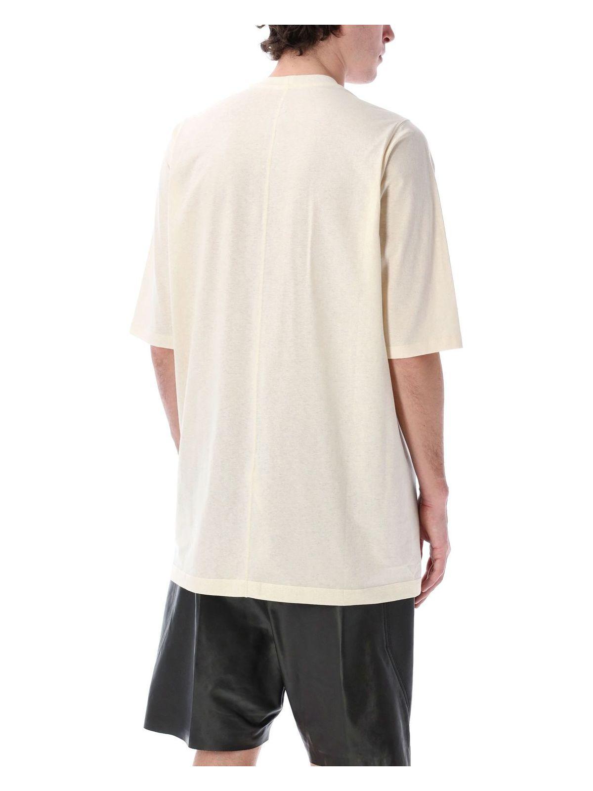 Rick Owens Men's Oversized Ivory Cotton T-Shirt