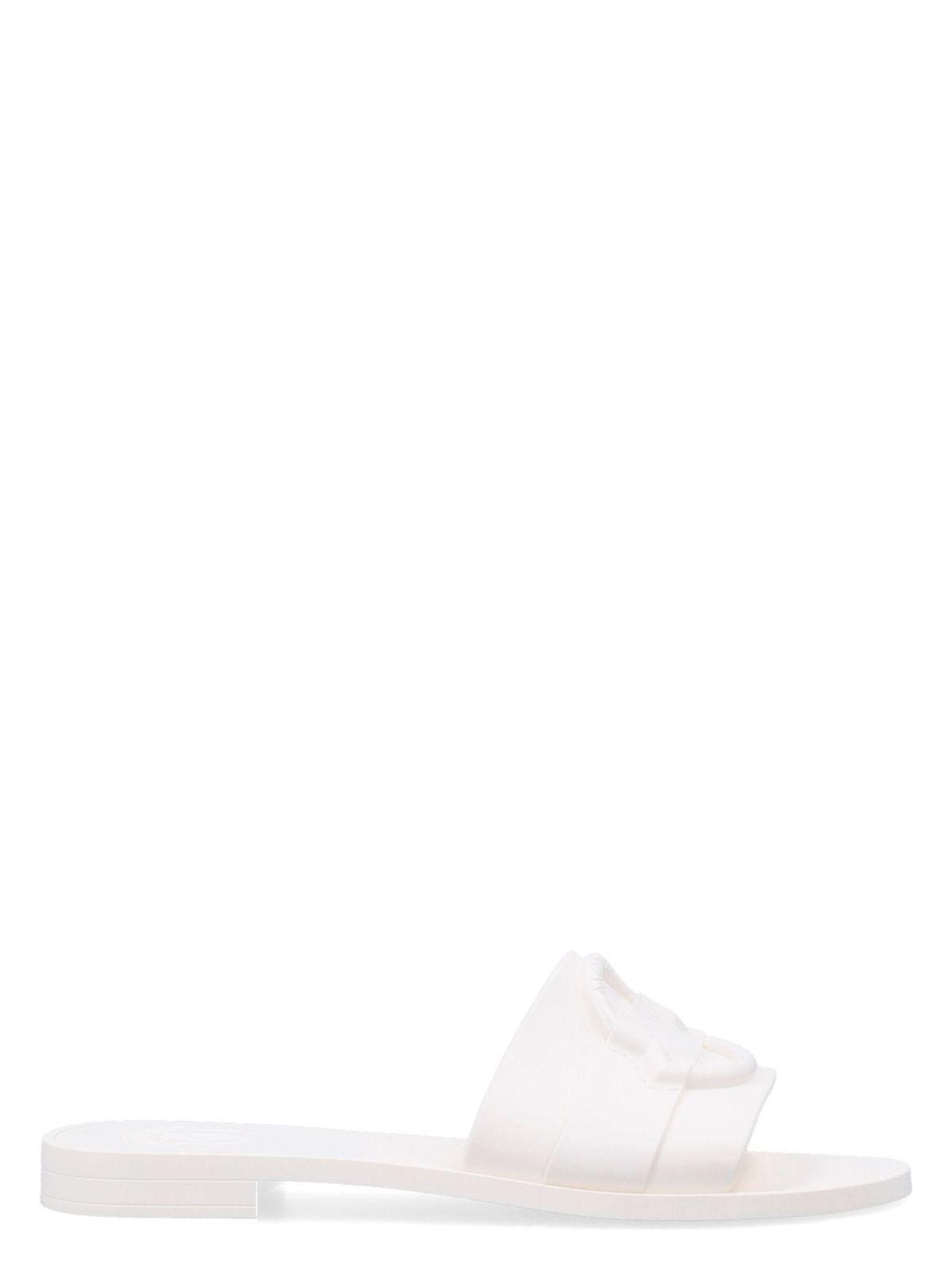 Moncler Women's Mon Sliders in White