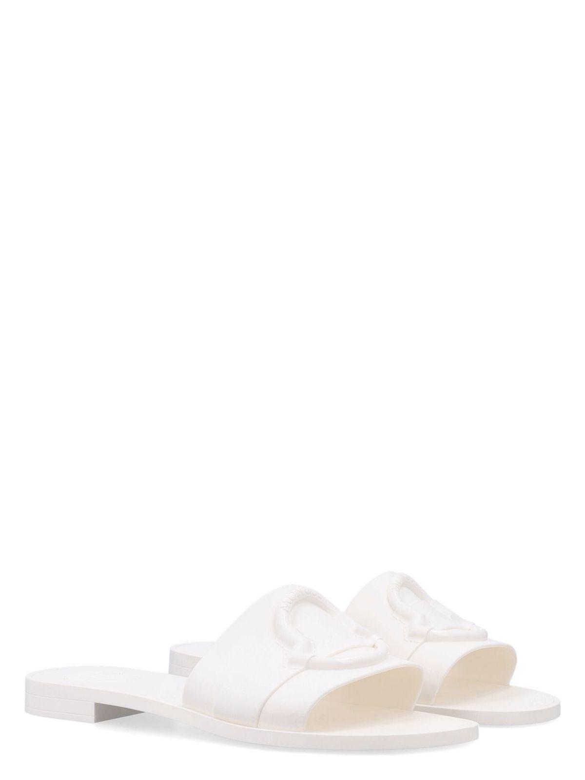 Moncler Women's Mon Sliders in White