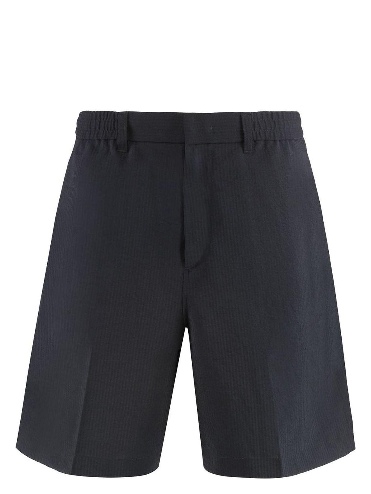 Emporio Armani Men's Techno Fabric Bermuda Shorts in Blue