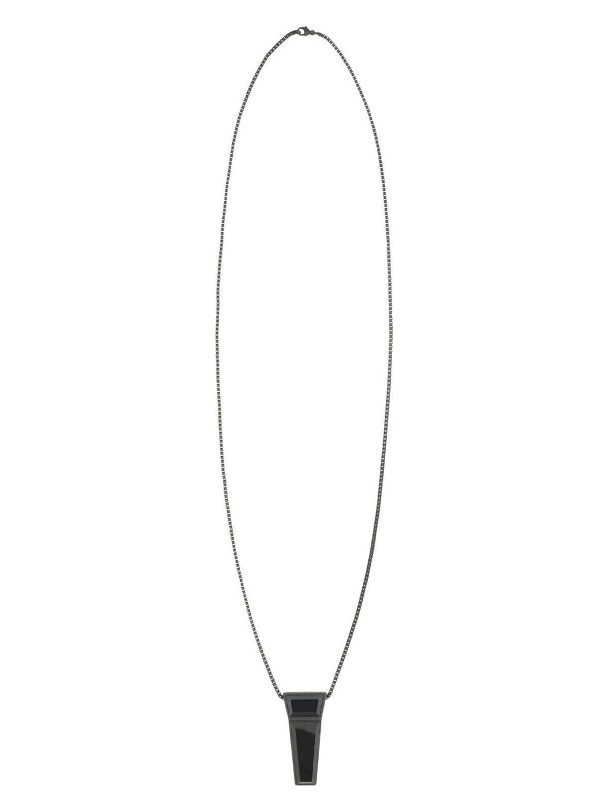 Rick Owens Men's Trunk Pendant Necklace in Black