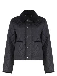Burberry Women's Quilted Jacket With Snaps in Black