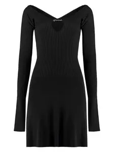 Jacquemus Women's Pralu Knit Mini-Dress in Black