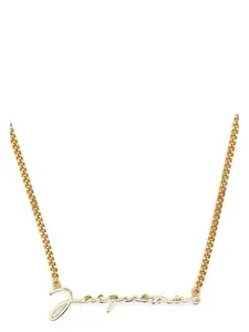 Jacquemus Women's La Chaine Necklace in Gold and Logo Pendant Necklace in Metallic