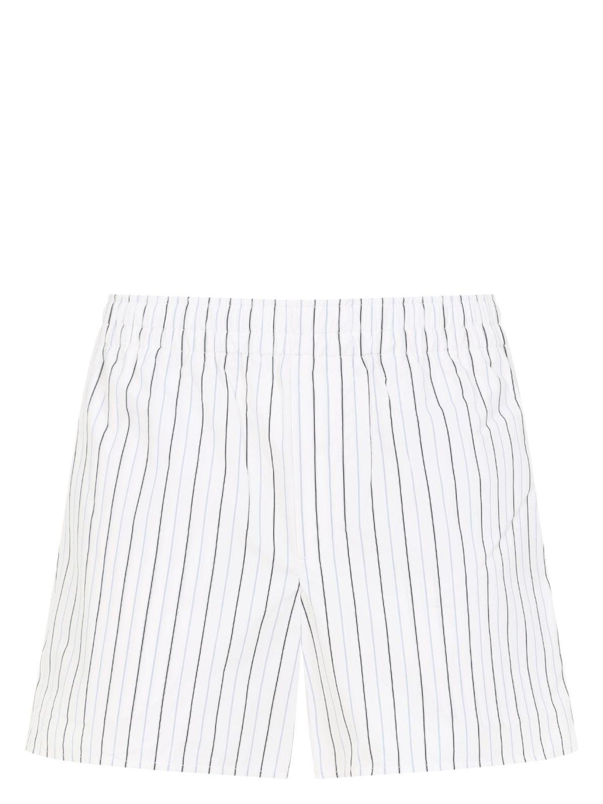 Ami Paris Men's Elasticated Cotton Bermuda Shorts in White