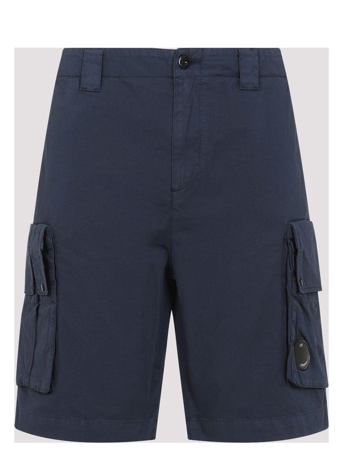 C.p. Company Men's Cargo Bermuda Shorts in Blue