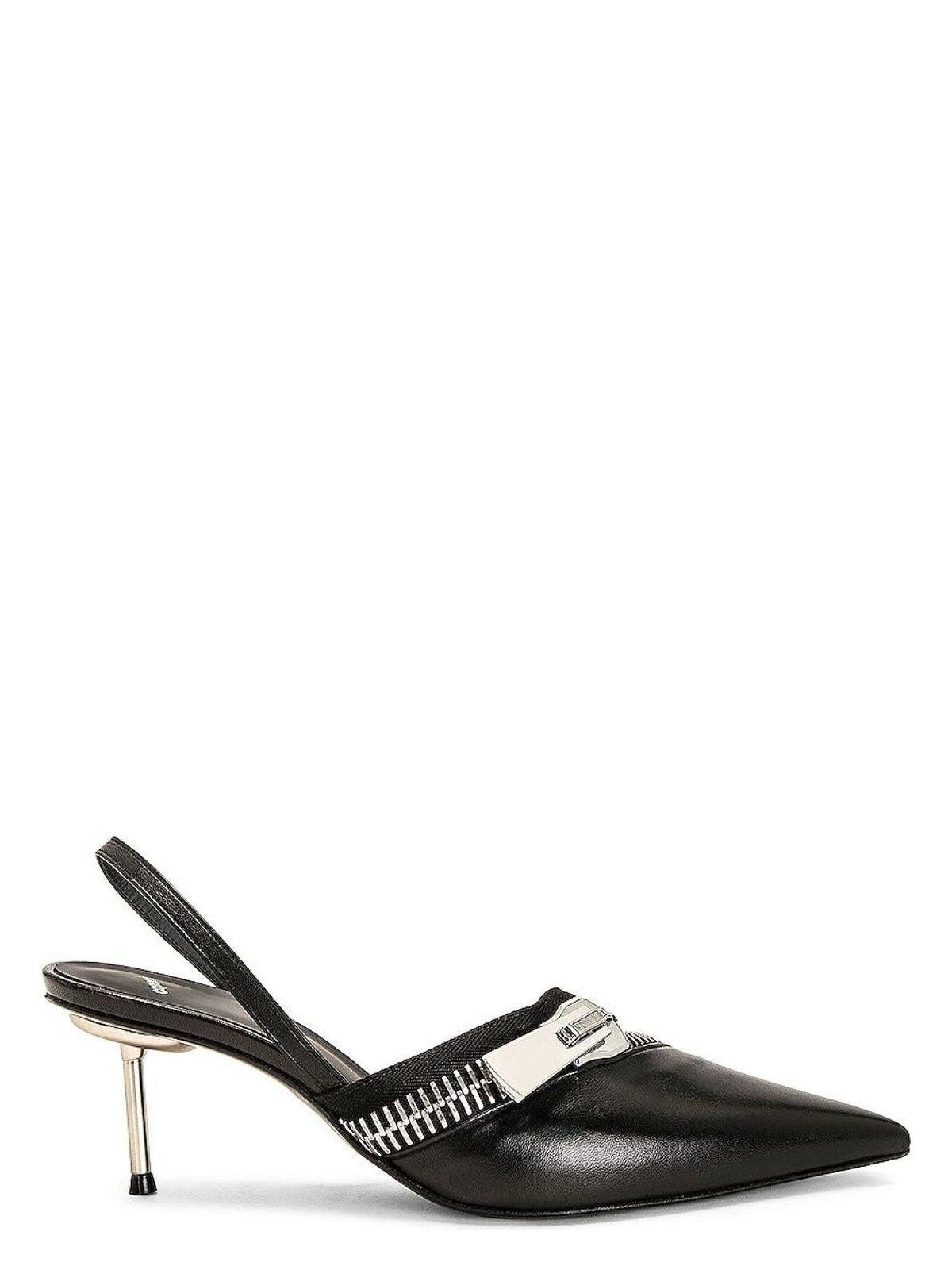 Coperni Women's Clear Zip Heels Pumps in Black
