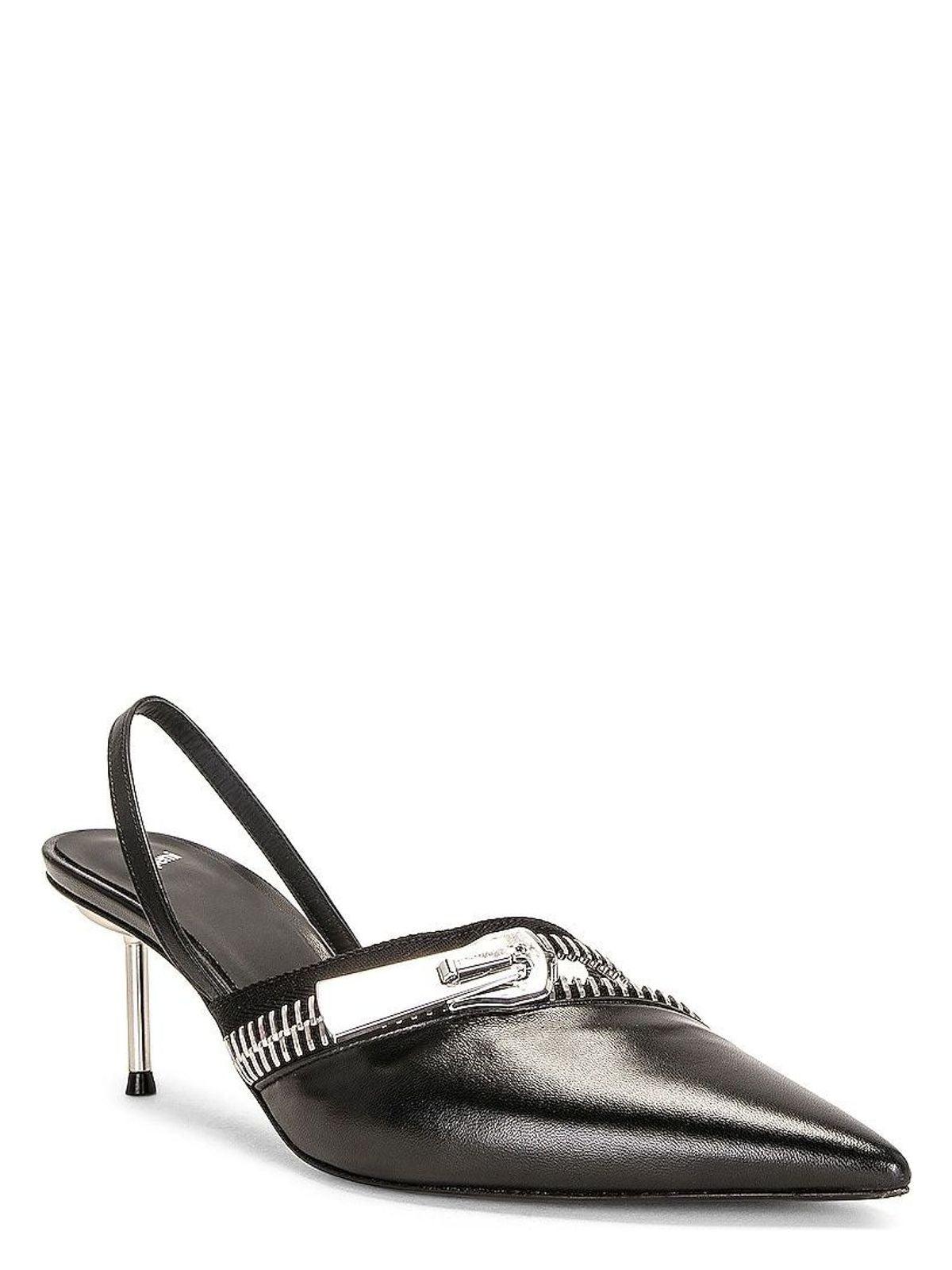 Coperni Women's Clear Zip Heels Pumps in Black