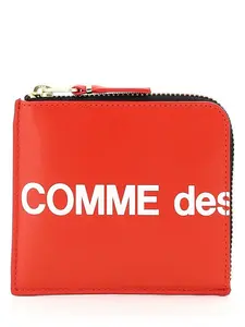 Comme Des Garçons Wallet Comme Des Garçons Huge Logo Wallet in Red