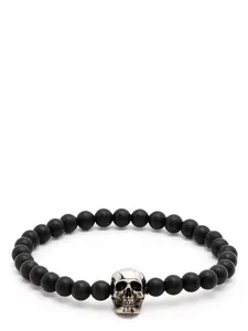 Alexander Mcqueen Men's Skull Bracelet in Black