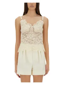 Rabanne Women's Lace Top in Ivory