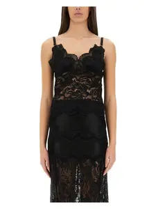 Rabanne Women's Lace Top in Black