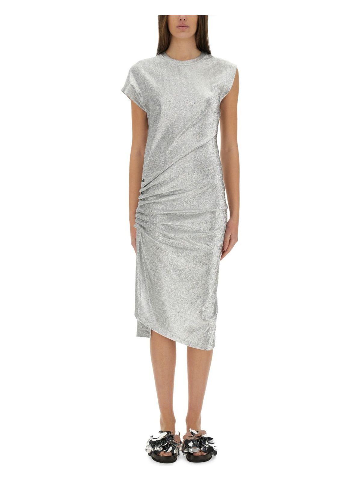 Paco Rabanne Women's Dress With Drape in Silver