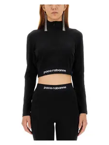 Rabanne Women's Crop Top in Black