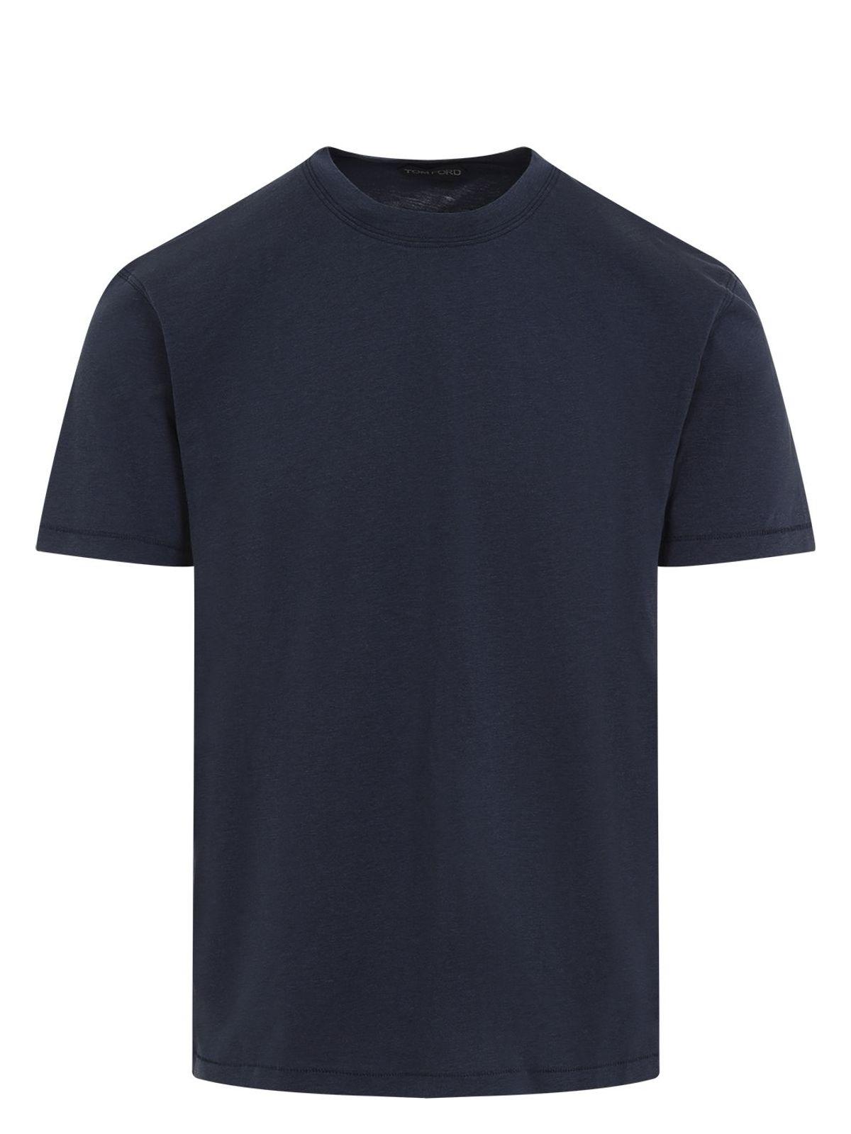 Tom Ford Men's Crew-Neck T-Shirt in Blue