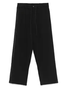 Y-3 Men's Mesh 3-Stripes Track Pants and Technical Fabric Pants in Black