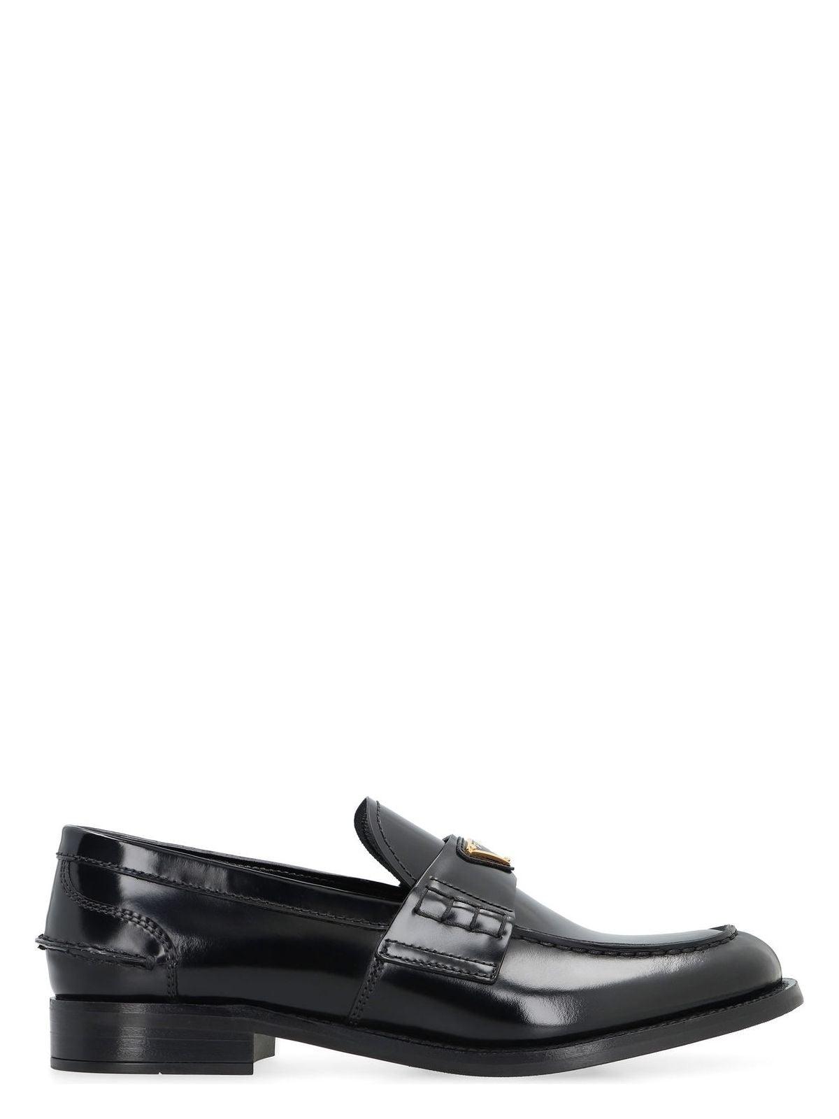 Prada Women's Leather Loafers in Black