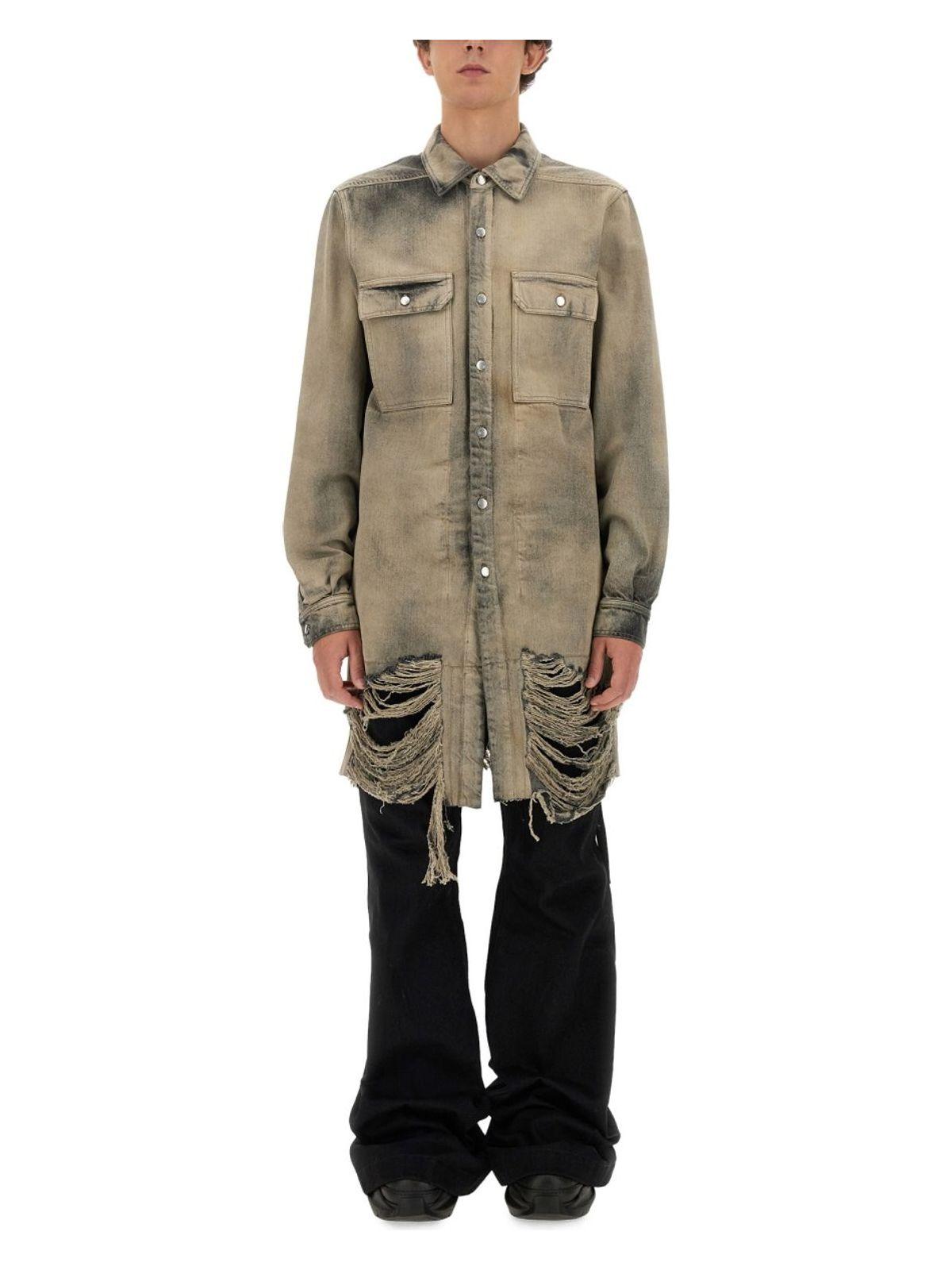 Rick Owens Men's Denim Jacket in Grey