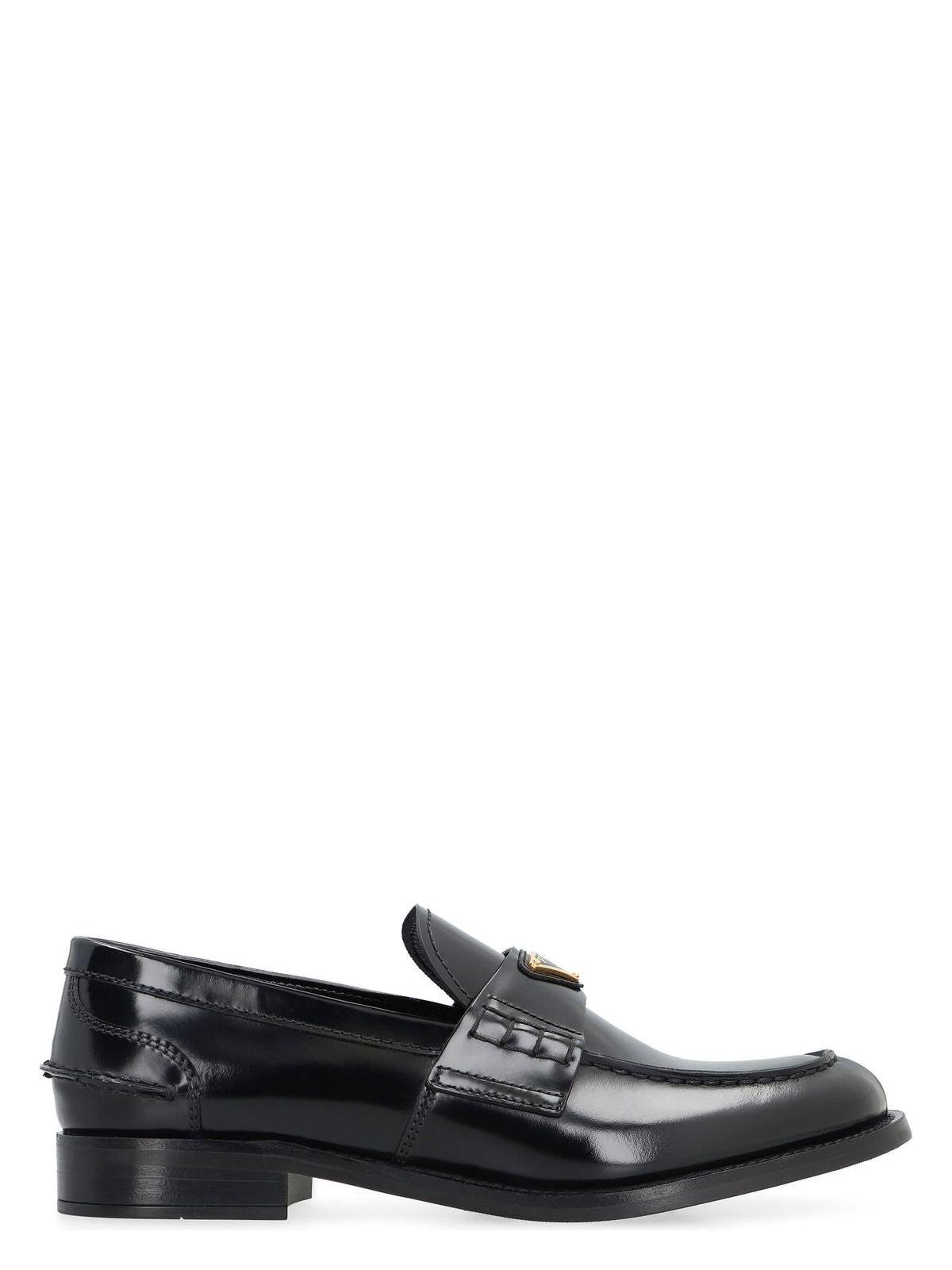 Prada Women's Leather Loafers in Black