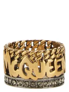 Alexander Mcqueen Women's Graffiti Ring in Gold