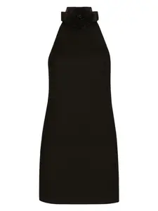 Dolce & Gabbana Women's Short Dress With Neckline On Back in Black