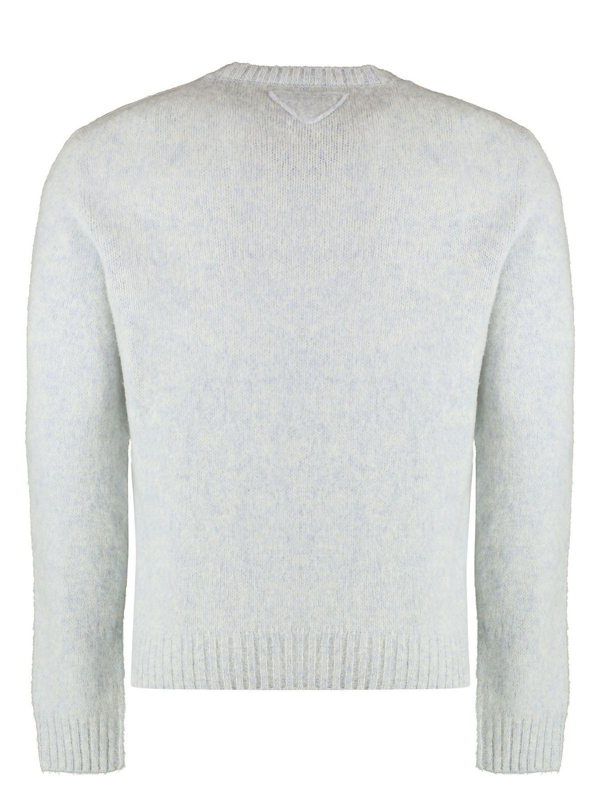 Prada Men's Virgin Wool Sweater in Light Blue